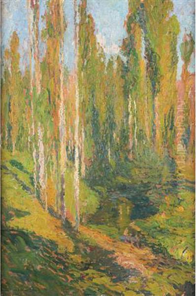 Sous-bois, Circa Oil Painting by Henri Martin