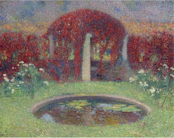 Le Bassin Et La Tonnelle Oil Painting by Henri Martin