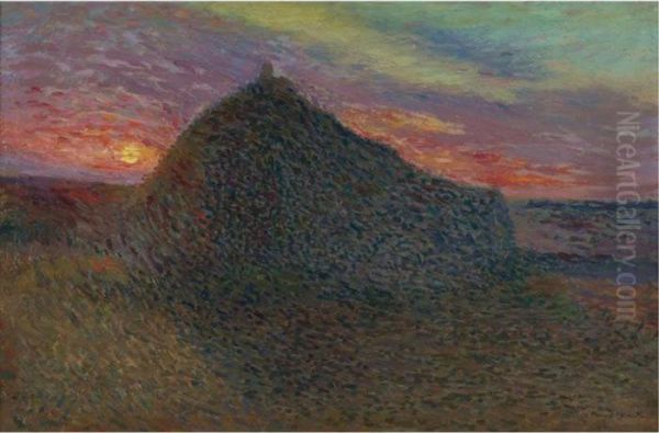 Meule De Foin Oil Painting by Henri Martin