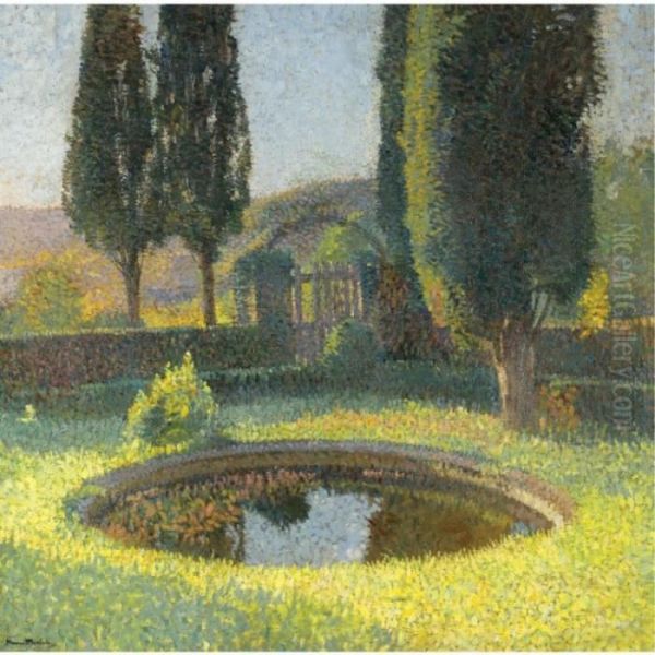 Le Bassin Sud-est Du Parc De Marquayrol Oil Painting by Henri Martin