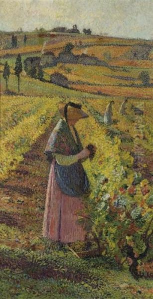 Les Vendanges Oil Painting by Henri Martin