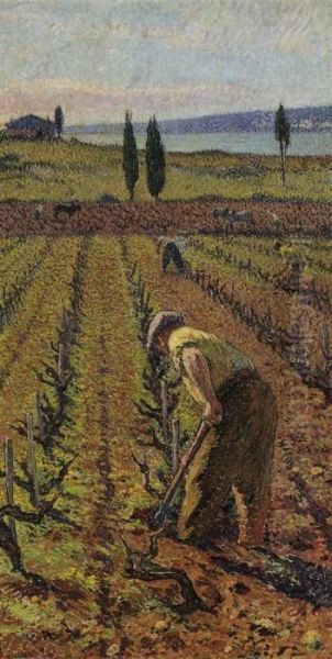 Le Cultivateur Oil Painting by Henri Martin