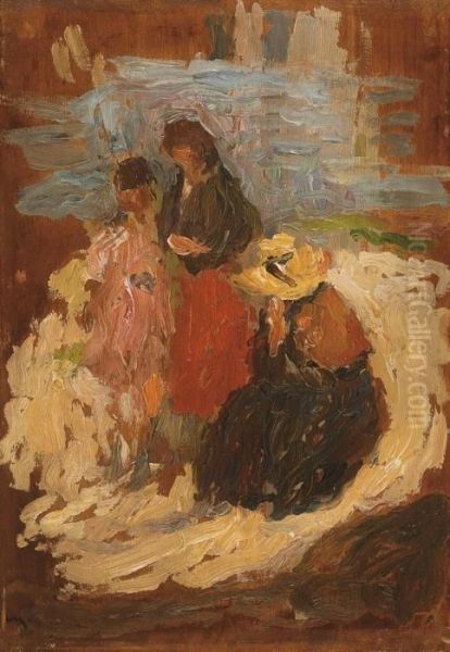 Les Trois Generations Oil Painting by Henri Martin