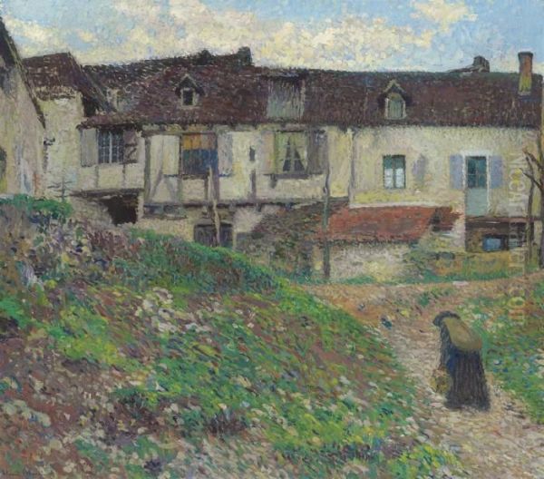 Entree La Village Oil Painting by Henri Martin