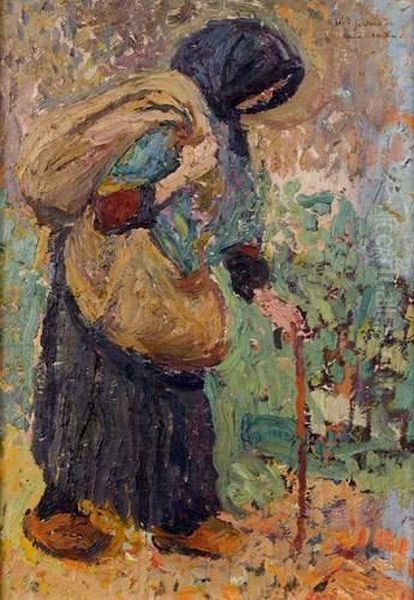 Vieille Femme Oil Painting by Henri Martin