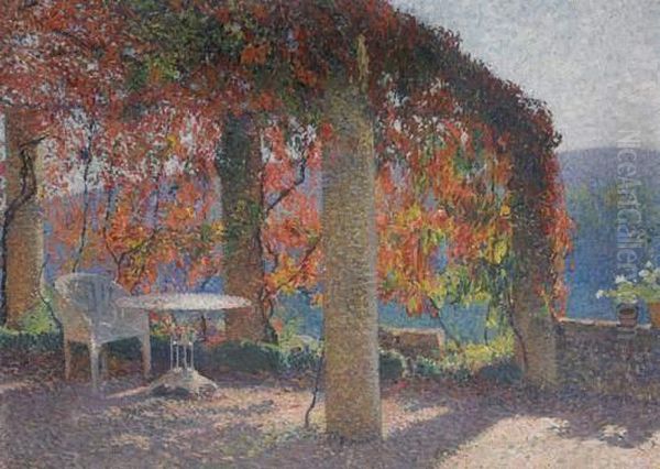 La Pergola A Marquayrol, Circa 1910 Oil Painting by Henri Martin