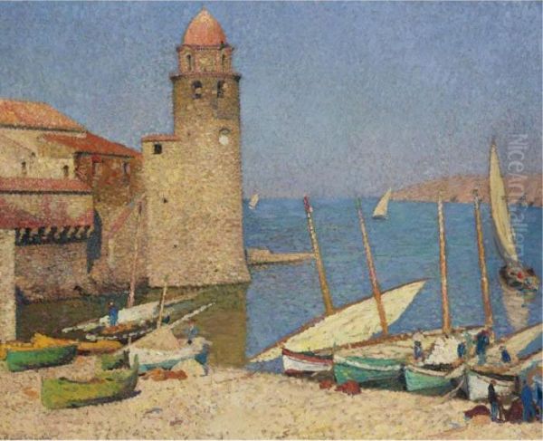 Le Port De Collioure Oil Painting by Henri Martin