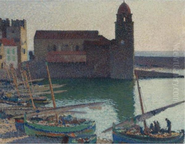 Le Port De Collioure Oil Painting by Henri Martin