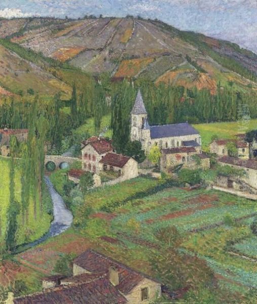 L'eglise De Labastide Oil Painting by Henri Martin