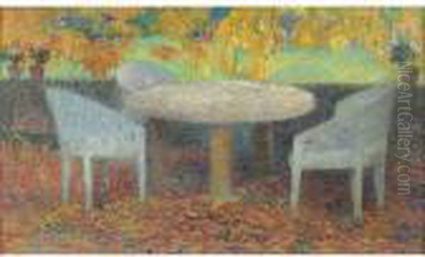 La Grande Table De Pierre Sous Le Marronnier De Marquayrol Oil Painting by Henri Martin