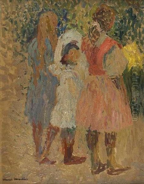 Jeunes Filles Au Jardin Oil Painting by Henri Martin