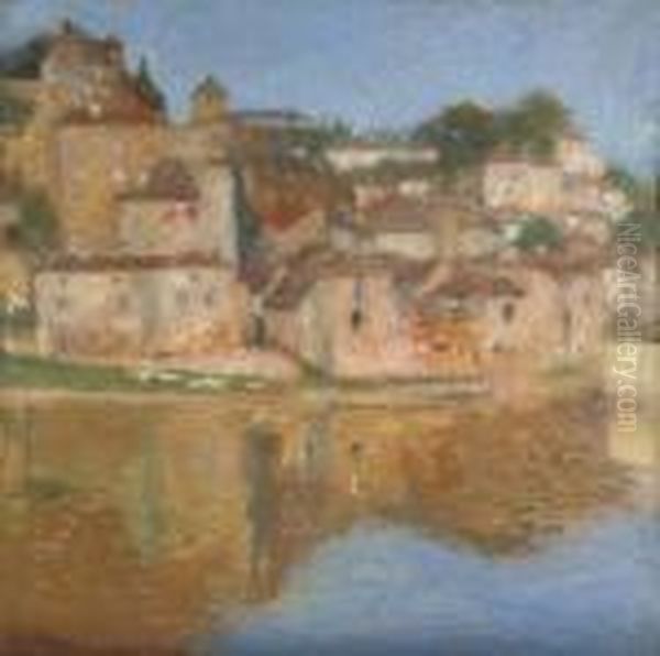 Vue De Puy L'eveque, Depuis La Rive D'en Face Oil Painting by Henri Martin