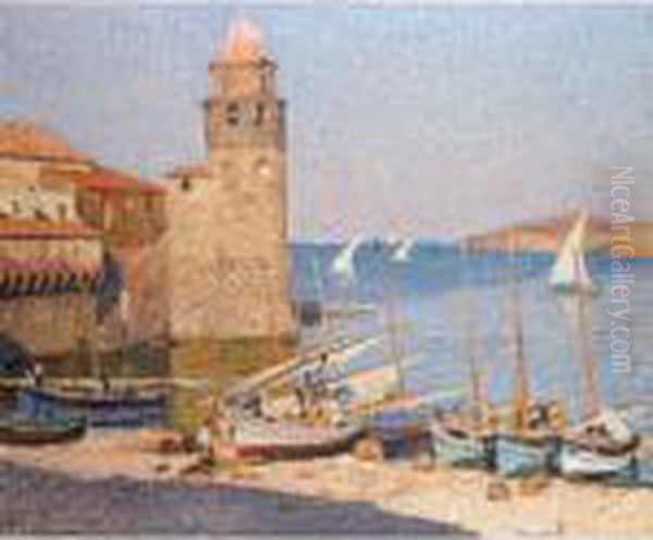 Le Port De Collioure Oil Painting by Henri Martin