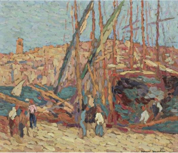 Marseille, Etude Oil Painting by Henri Martin