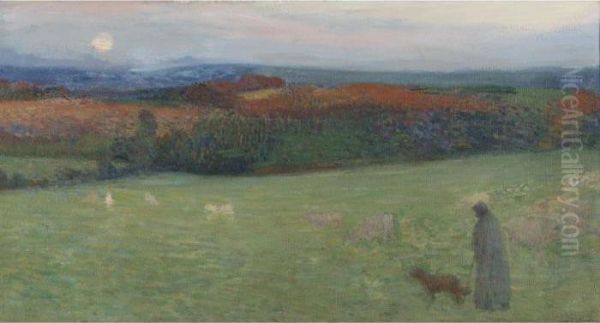 Figure Dans Un Paysage Oil Painting by Henri Martin