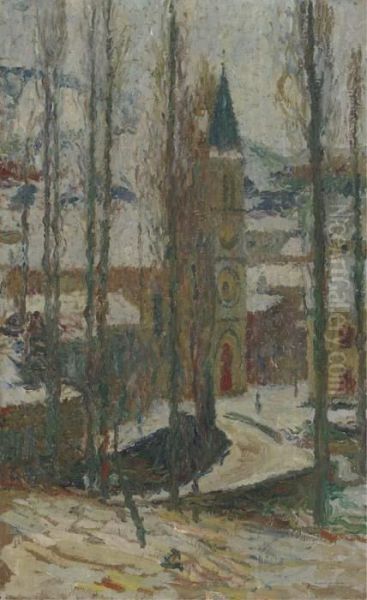 L'eglise Oil Painting by Henri Martin