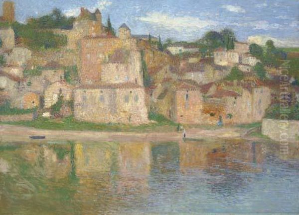 Vue De Puy L'eveque, Depuis La Rive D'en Face Oil Painting by Henri Martin