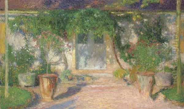 La Terrasse Ensoleillee Oil Painting by Henri Martin