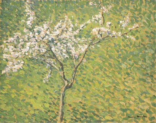 Cerisier En Fleur Oil Painting by Henri Martin