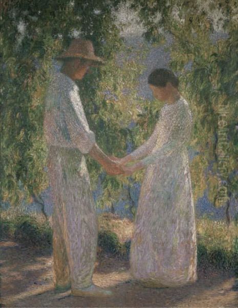 Les Amoureux Oil Painting by Henri Martin