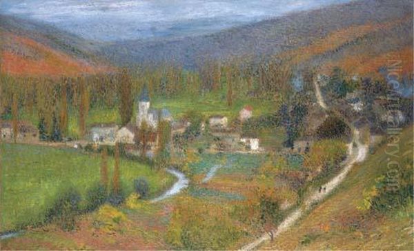 Vue Generale De Labastide Du Vert Du Haut Du Parc Demarquayrol Oil Painting by Henri Martin