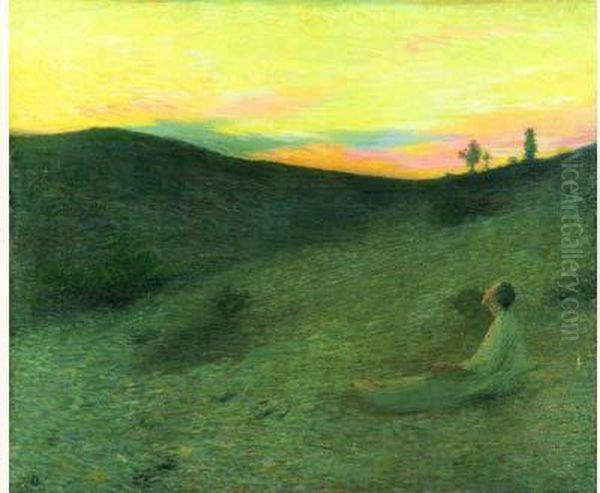 Le Crepuscule Oil Painting by Henri Martin