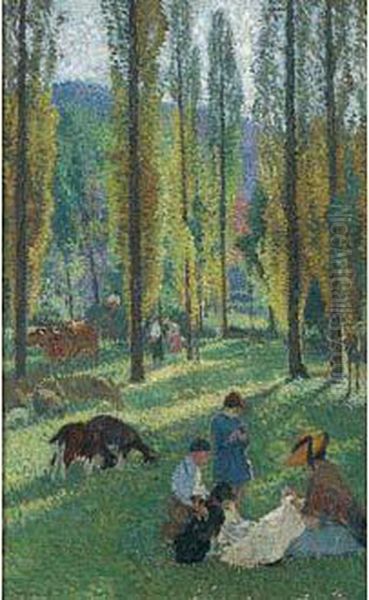 Le Pique-nique Oil Painting by Henri Martin