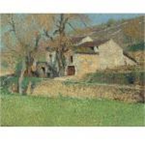 Maison Paysanne Pres De Labastide Du Vert Oil Painting by Henri Martin