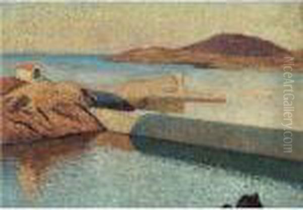 L'ermitage A L'entree Du Port De Collioure Oil Painting by Henri Martin