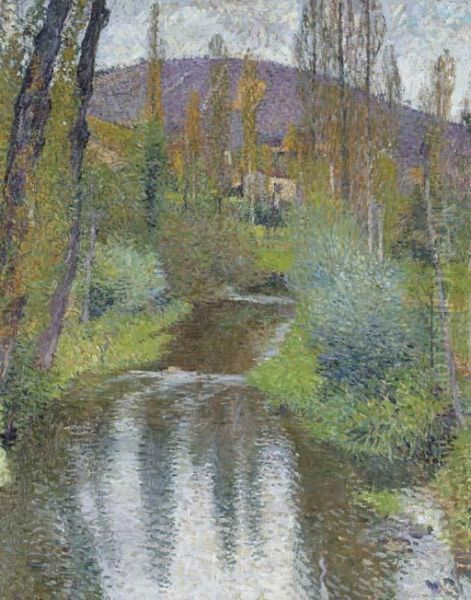 Le Vert Et Les Premieres Maisons De Labastide Oil Painting by Henri Martin