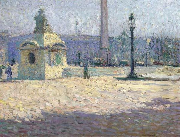 La Place De La Concorde, Paris Oil Painting by Henri Martin