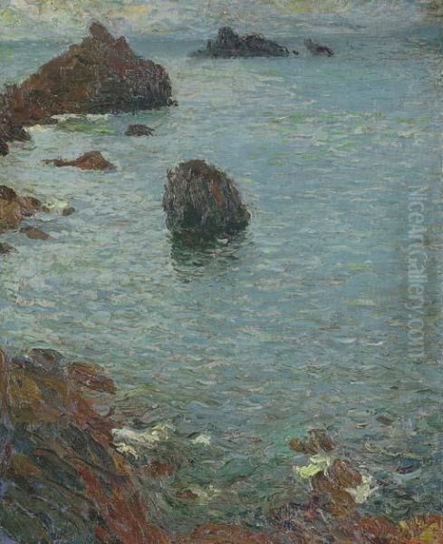 Recifs Oil Painting by Henri Martin