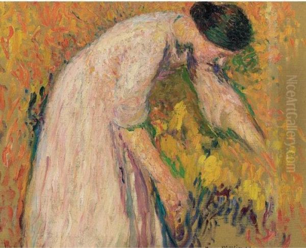 La Femme De L'artiste Oil Painting by Henri Martin