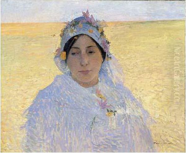 Beatrix (portrait De Madame Henri Martin), Circa 1895-1900 Oil Painting by Henri Martin