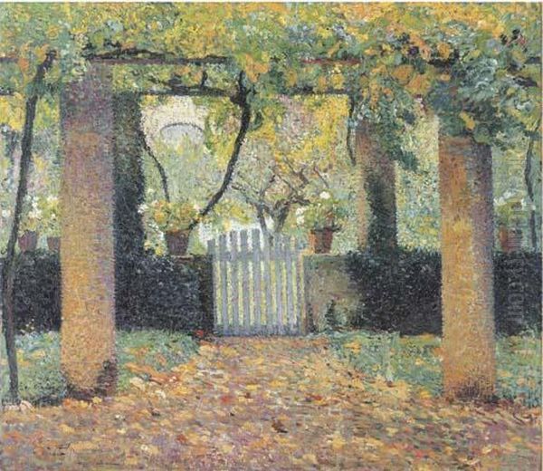 Porte Du Potager Dans La Tonnelle Sud De Marquayrol Oil Painting by Henri Martin