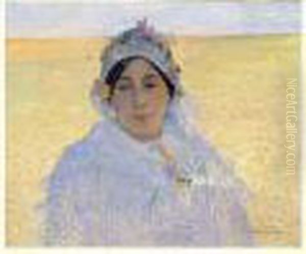 Beatrix (portrait De Mme Henri Martin), Circa 1895-1900 Oil Painting by Henri Martin