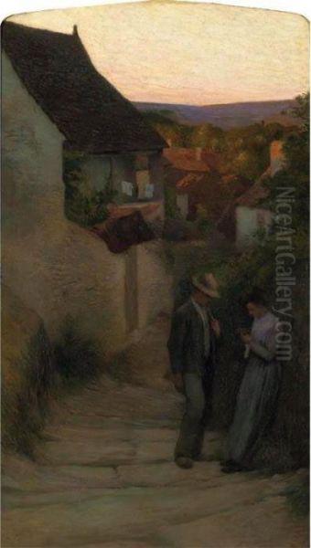 Rencontre Oil Painting by Henri Martin