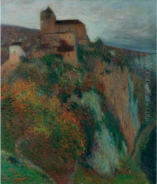 Saint Cirq Lapopie Oil Painting by Henri Martin