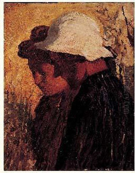 Couple En Buste, Circa 1900 Oil Painting by Henri Martin