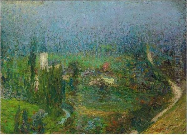 Vue De La Bastide Du Vert Oil Painting by Henri Martin