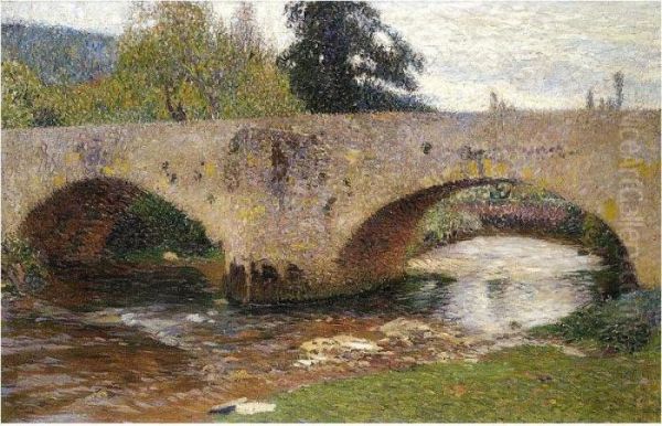 Le Pont De La Bastide Du Vert, Lot Oil Painting by Henri Martin