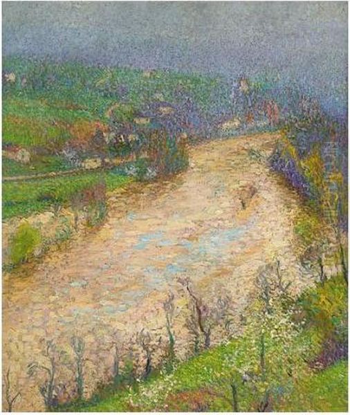 Le Lot En Crue Oil Painting by Henri Martin