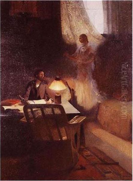 Le Philosophe Oil Painting by Henri Martin