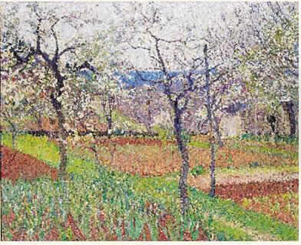 Le Verger En Fleurs Oil Painting by Henri Martin