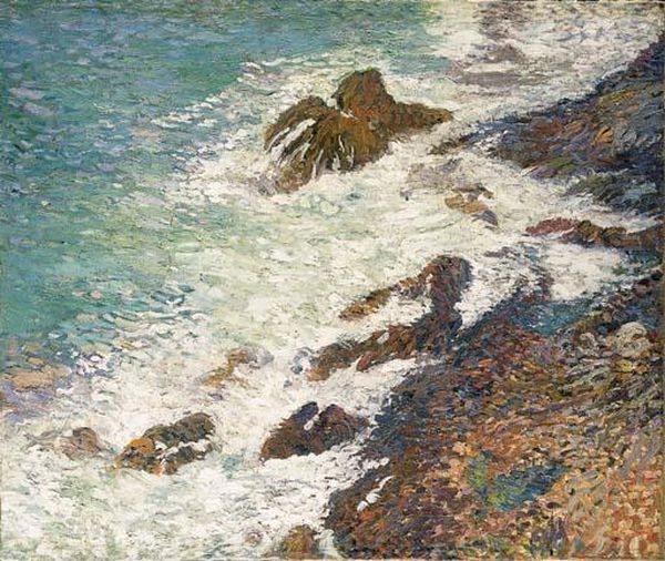 Bord De Mer, Falaise Oil Painting by Henri Martin