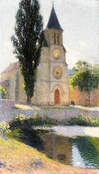 L'eglise De La Bastide Du Vert Oil Painting by Henri Martin