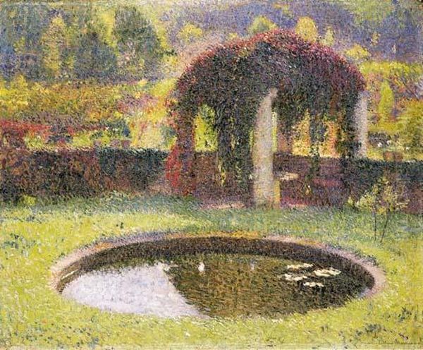 Le Bassin Et Le Tonnelle Oil Painting by Henri Martin