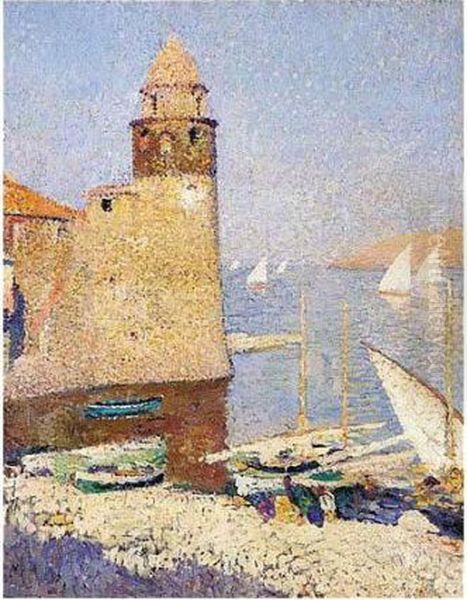 Le Port De Collioure Oil Painting by Henri Martin