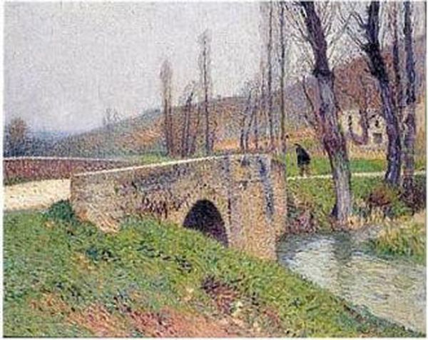 Le Pont, Temps Gris Oil Painting by Henri Martin