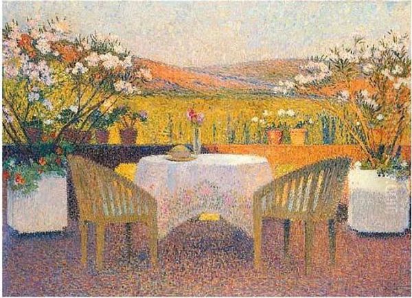 La Terrasse De Marquayrol Oil Painting by Henri Martin